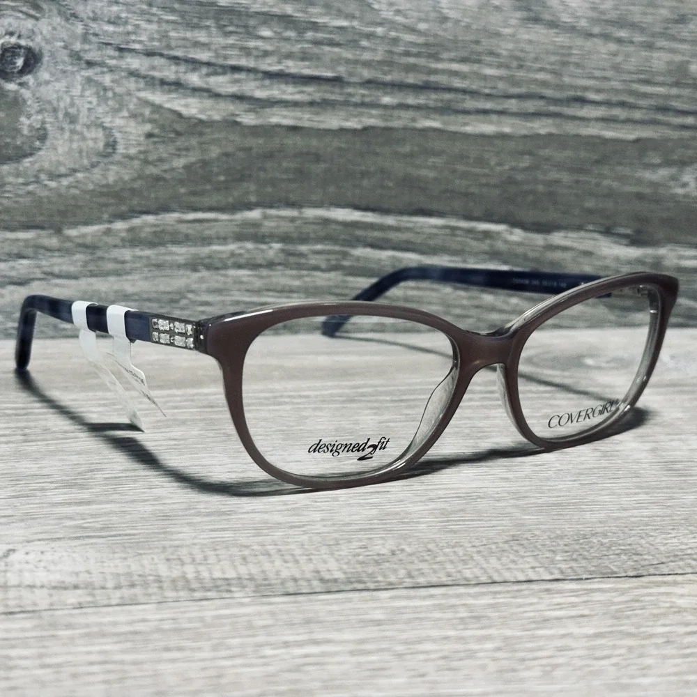 CoverGirl CG0458 045 Eyeglass Frames Womens 55-16-140 Brown Cat Eye Optical